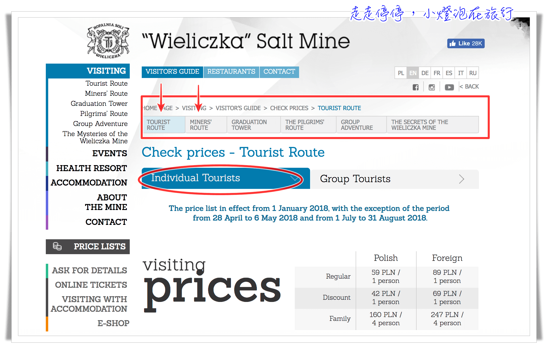 波蘭克拉科夫景點｜維利奇卡鹽礦Wieliczka Salt Mine  Miners’ Route 網路預約訂票教學