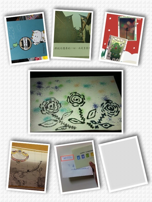 [日子的顏色]交換明信片。感謝。祝福。新的2014