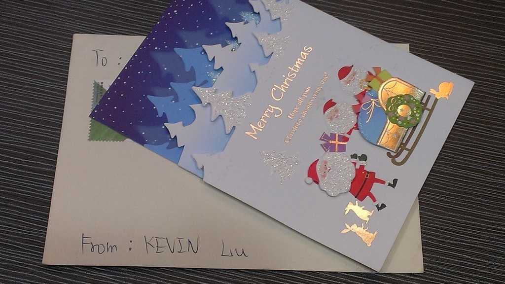 [日子的顏色]交換明信片。感謝。祝福。新的2014