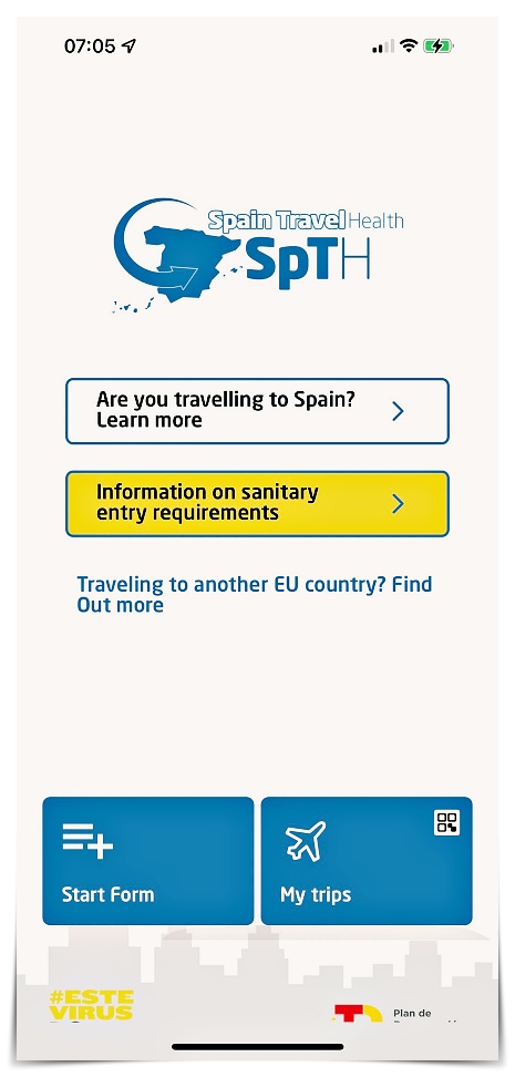 西班牙入境健康表格填寫｜Spain Travel Health portal
