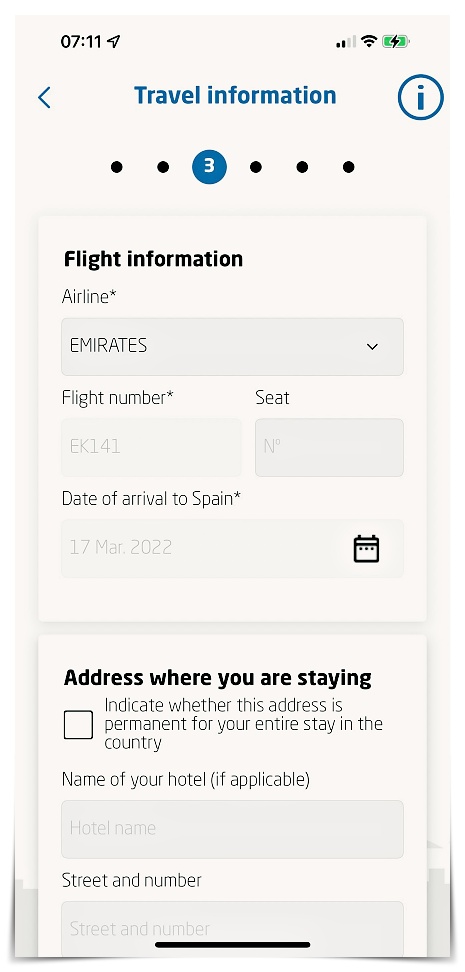 西班牙入境健康表格填寫｜Spain Travel Health portal