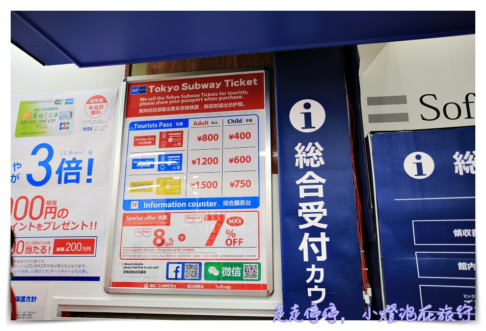 東京市區地鐵72小時券｜走，去Bic camera有樂町店買地鐵票！