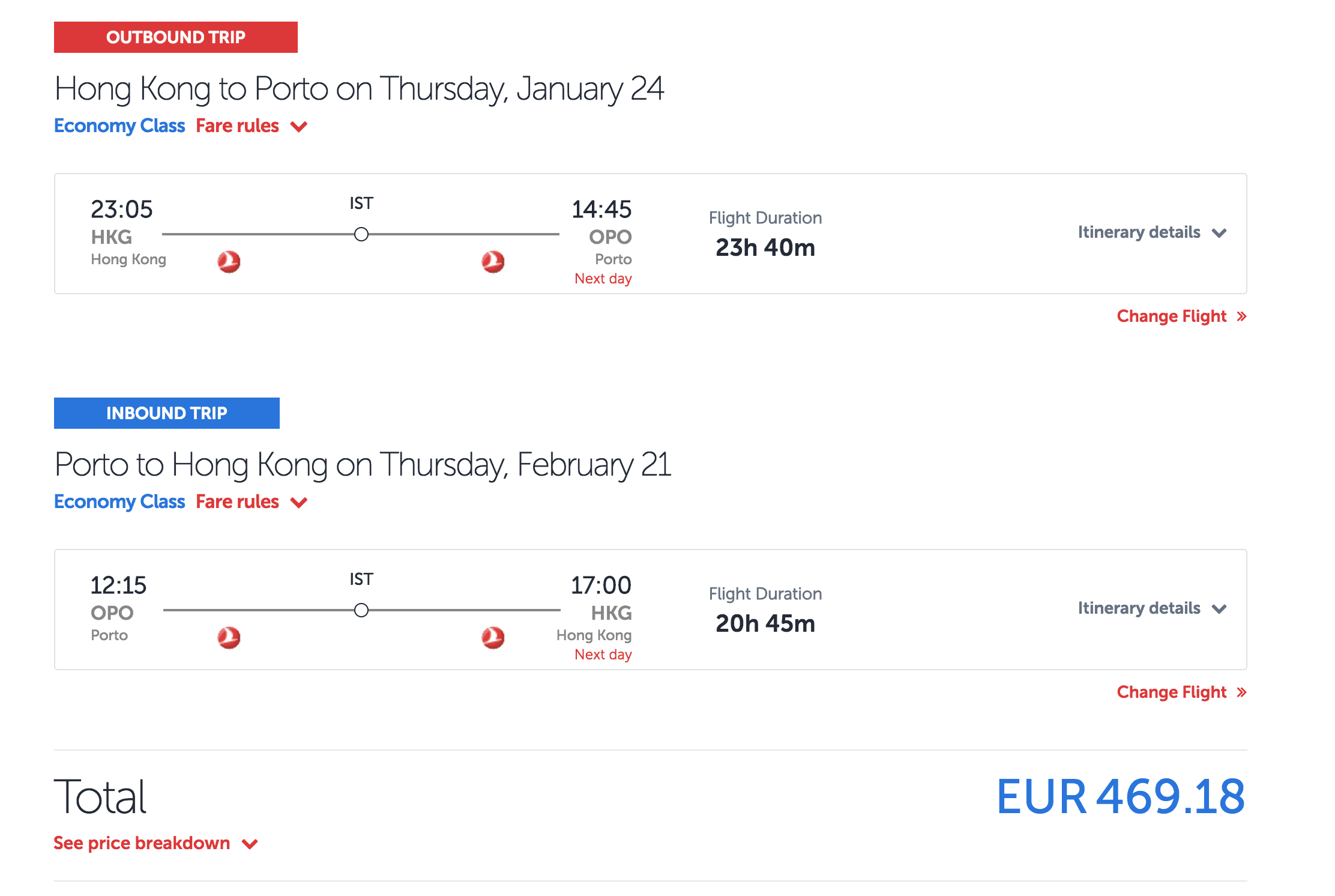 土耳其航空外站寒假出發波爾圖特價，15K起～（查票：107.9.11）