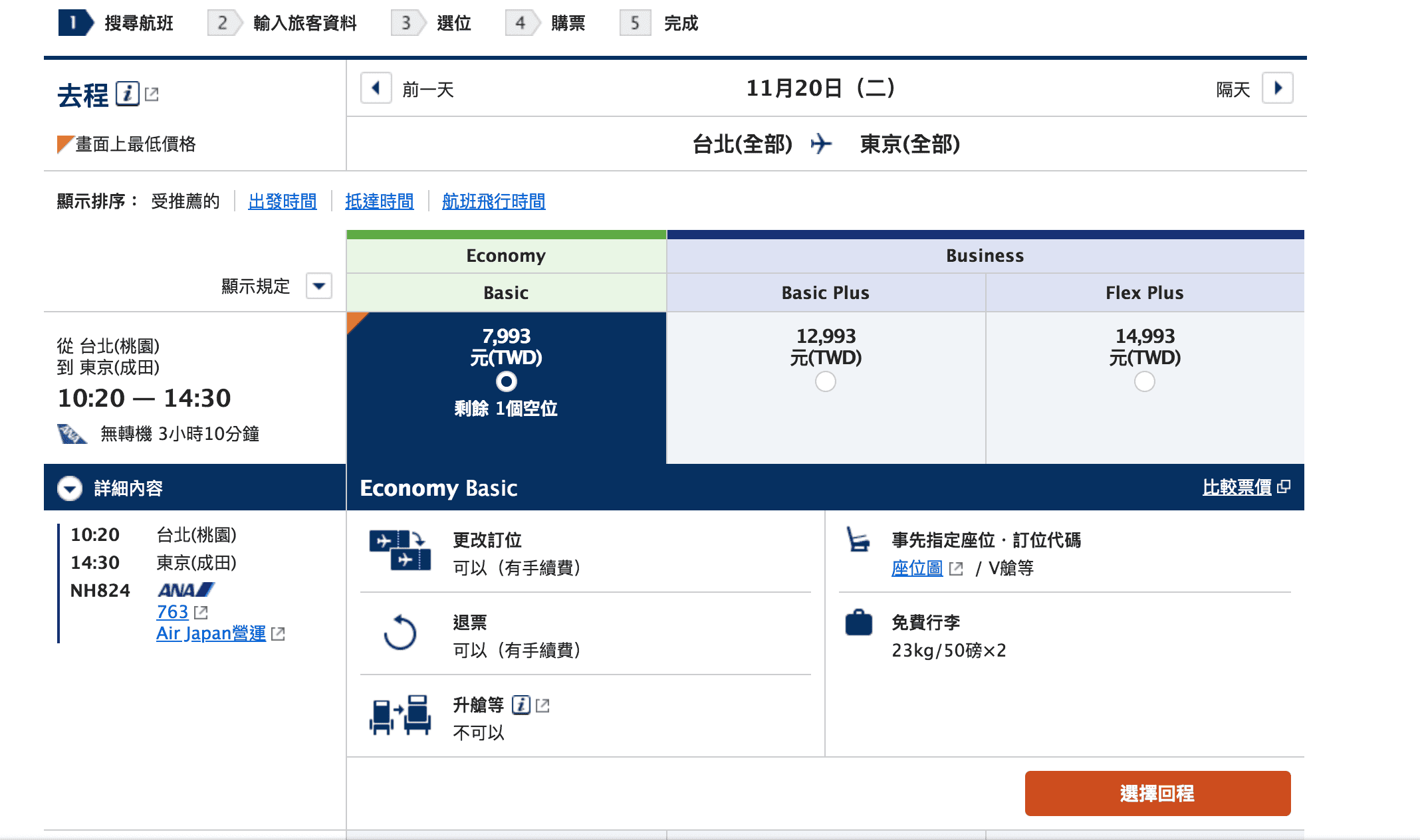 ANA二月特價，台北東京來回，9K起～（107.10.11) 
