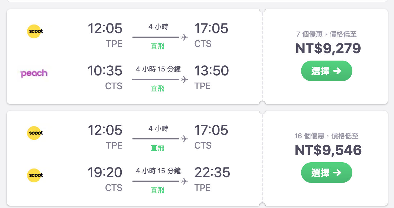 暑假日本線機票查價｜7K以下可以下手的好日期，東京、大阪、福岡、沖繩、北海道～（查價：108.3.27）