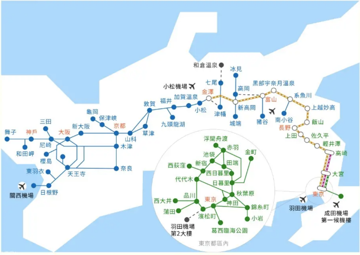 日本拱形pass(Hokuriku arch pass)這樣用｜北陸中部關東旅行懶人包，7日行程這樣跑，日本有pass旅行好輕鬆~大阪玩到東京的新幹線搭到飽～