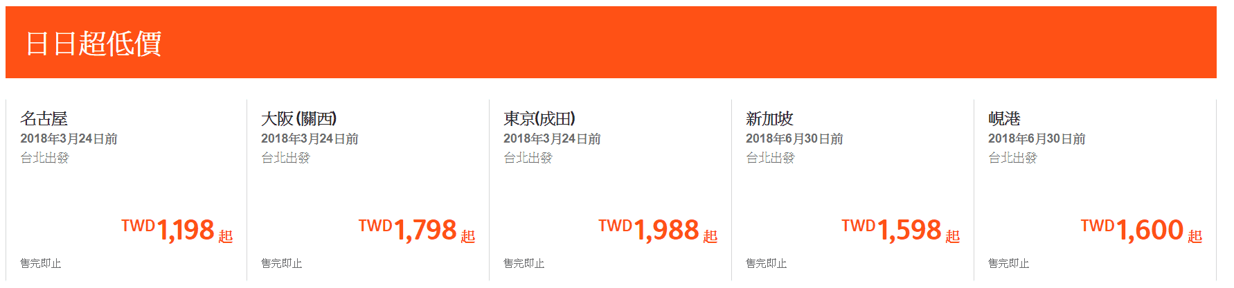 捷星特價，3月前、5月整個月，峴港、大阪、名古屋都在特價～買好來回只要5K不到～特價趁現在～