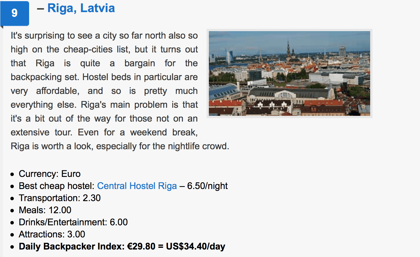 物價低歐洲城市｜2018背包客最愛的物價最低歐洲旅行城市前十名