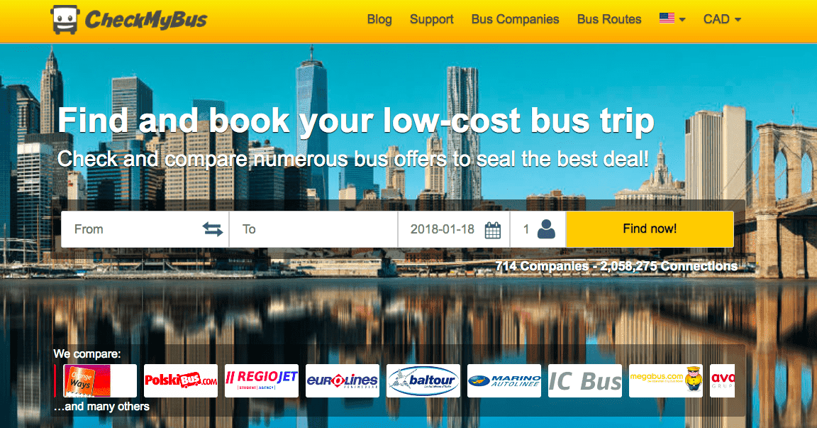 歐美巴士整合平台｜checkmybus，一站讓你找完所有可達城市公車